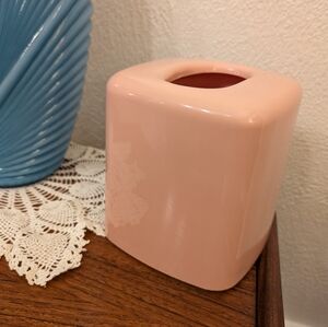 Vintage Peach Acrylic Tissue Box Cover